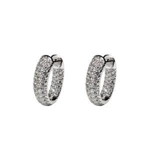 3-Row Classic Inside out Diamond Hoops (Small)
