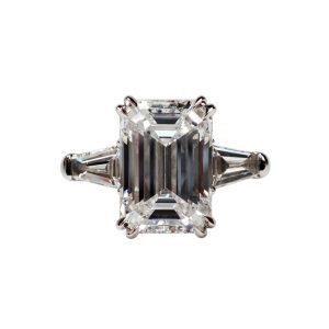 Emerald Cut Tapered Baguette Trinity (8 Prongs)