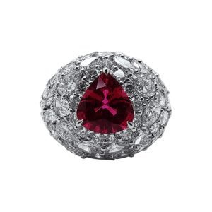 Pear Domed Ruby