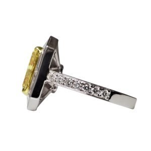 Alternative view of Square Radiant Canary and Baguette Photo Frame
