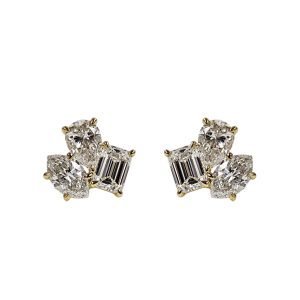 Alternative view of Emerald Marquise Pear Studs