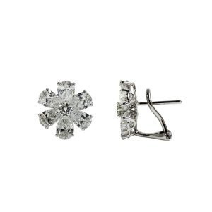 Pear Shaped Petal Studs - 7 Stones